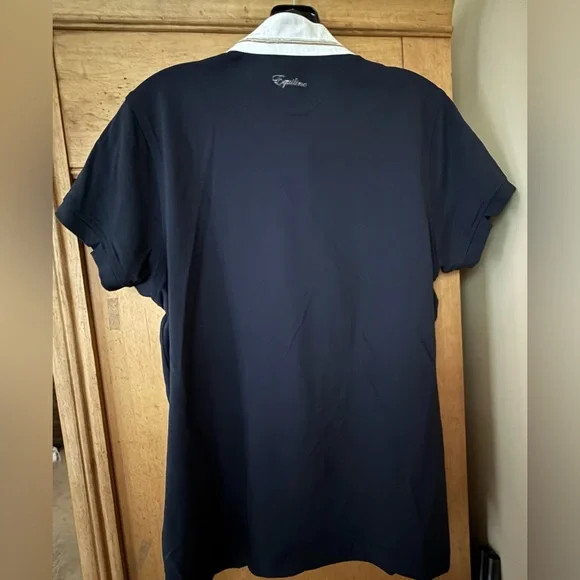 Equiline S/S Equestrian Show Shirt - Jewel Trim Collar - Women's XL - Picture 2 of 5